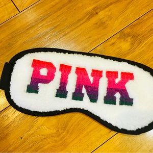 Victoria Secret Pink fleece cozy sleep eye mask sleep beauty white pink …
